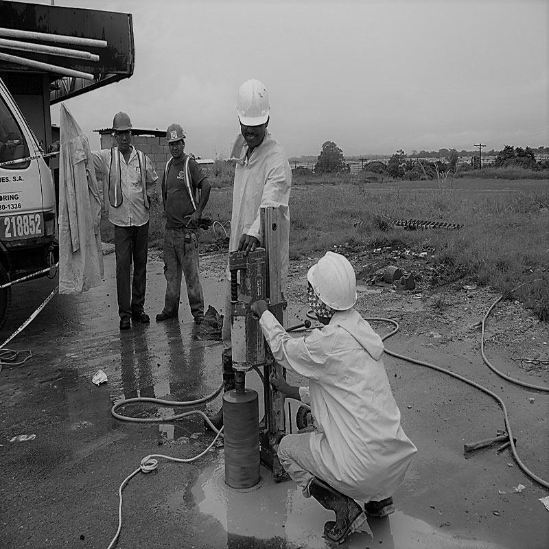 Extracción de núcleos de concreto en campo — proyecto FERSOL